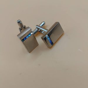 (Cf14) Pair of strip gemstone quality cufflinks