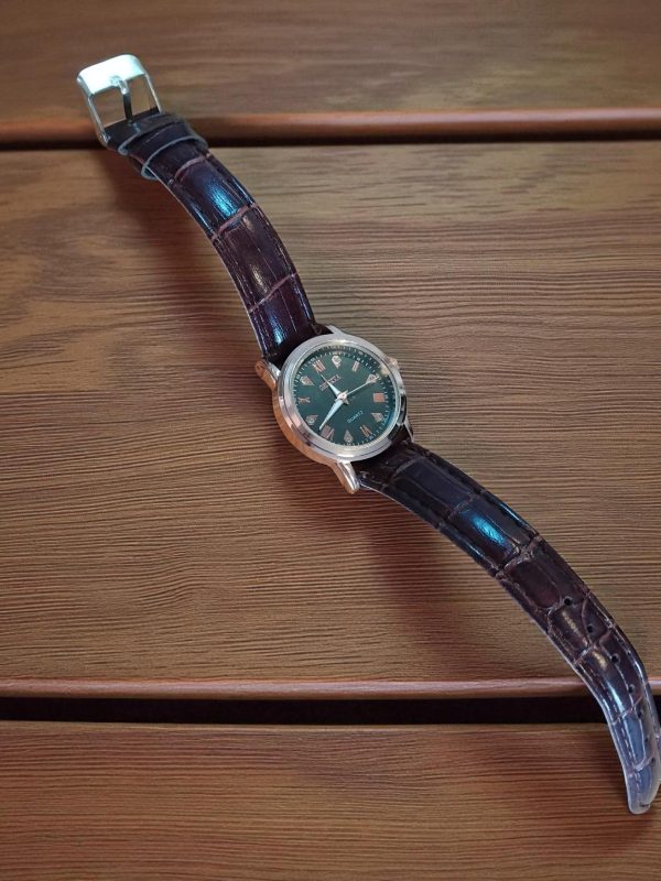 (LW171) Geneva Ladies brown leather strap watch - Image 4