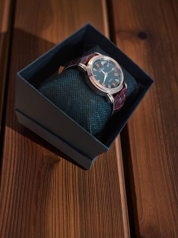 (LW171) Geneva Ladies brown leather strap watch - Image 2