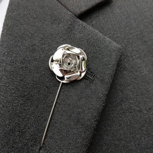 (LP2) Metal rose design lapel / hat pin