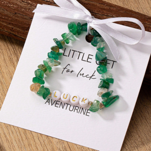 (B20) Gift card natural stone bracelet