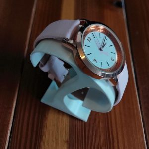(BW29) Ladies teenager leather strap light pink ribbon watch