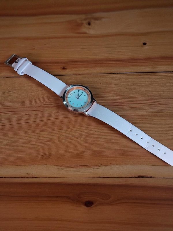 (BW29) Ladies teenager leather strap light pink ribbon watch - Image 2