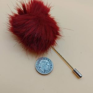 (LP3) Bushy cotton flower design lapel / hat pin