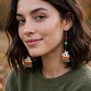 (E48) Pair of Wicked Halloween earrings