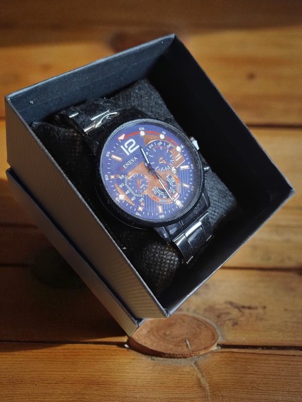 (MW52) Gents/Teenagers Geneva stainless steel watch - Image 2