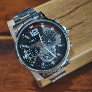 (MW54) Gents/Teenagers Soki stainless steel watch with strap adjusting tool
