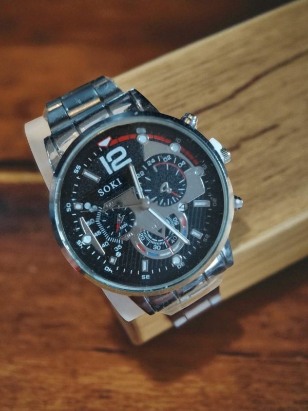 (MW54) Gents/Teenagers Soki stainless steel watch with strap adjusting tool