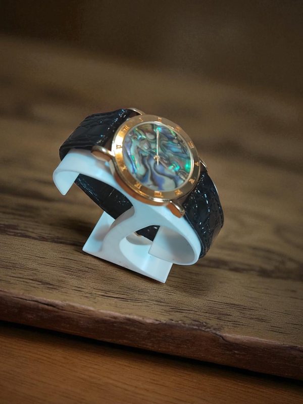 (Lc55) Le Chat Ladies/teens shiny black leather strap watch - Image 3