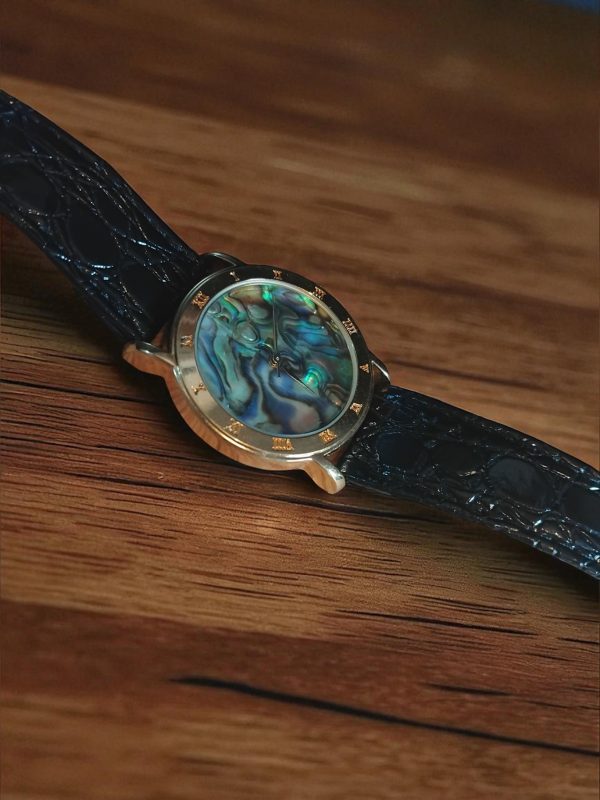 (Lc55) Le Chat Ladies/teens shiny black leather strap watch - Image 5