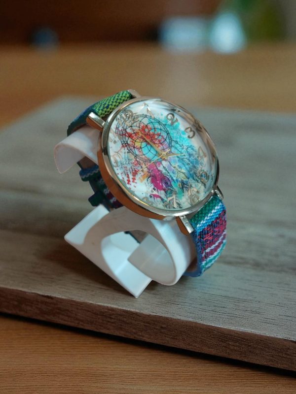 (LW70) 1960's style fabric strap ladies watch