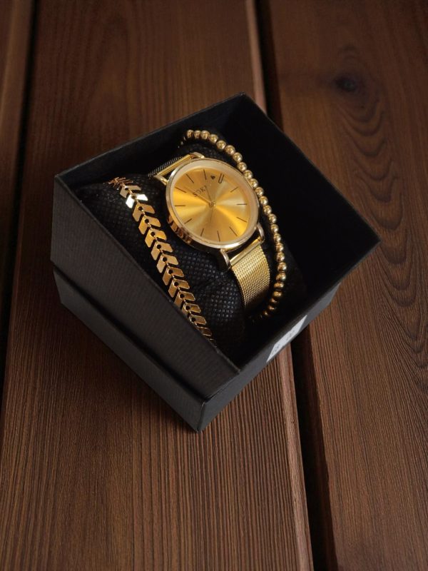 (LW75) Ladies Soki stainless steel watch with two bracelets