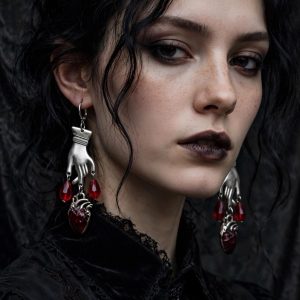 (E61) Ladies / teenagers Goth punk earrings