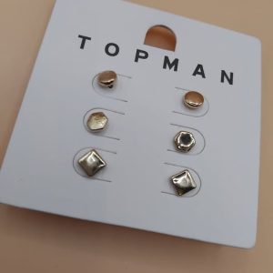(BE18) Set of 3 Topman Unisex Ear studs