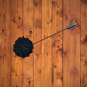 (LP24)Small black flower design lapel / hat pin