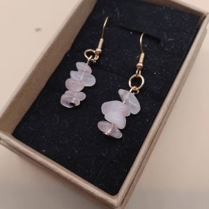 (E84) Precious stone boxed earrings