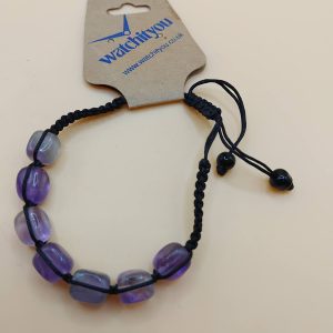 (B6) Precious stone drawstring bracelet