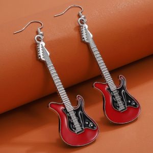 (E20) Pair of guitar earrings