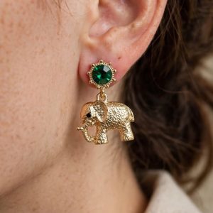 (E25) India inspired elephant earrings