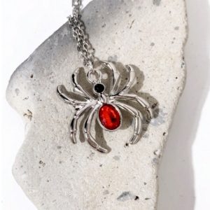 (N23) Small spider pendant necklace