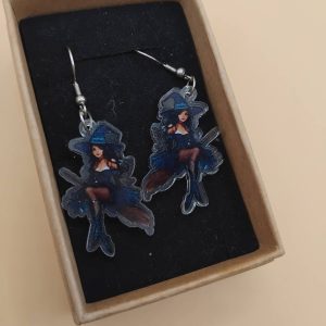 (E32) Goth Witch acrylic earrings