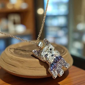 (N606) Yorkshire Terrier lightweight pendant necklace