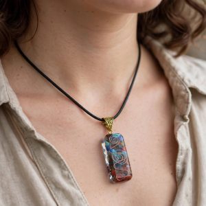 (N40) Chunky chakra stone necklace